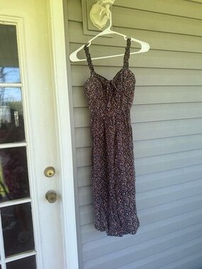 AUW Brown Floral Midi Sundress